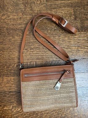 Brighton Brooklyn Straw Cross Body Organizer  New without tags